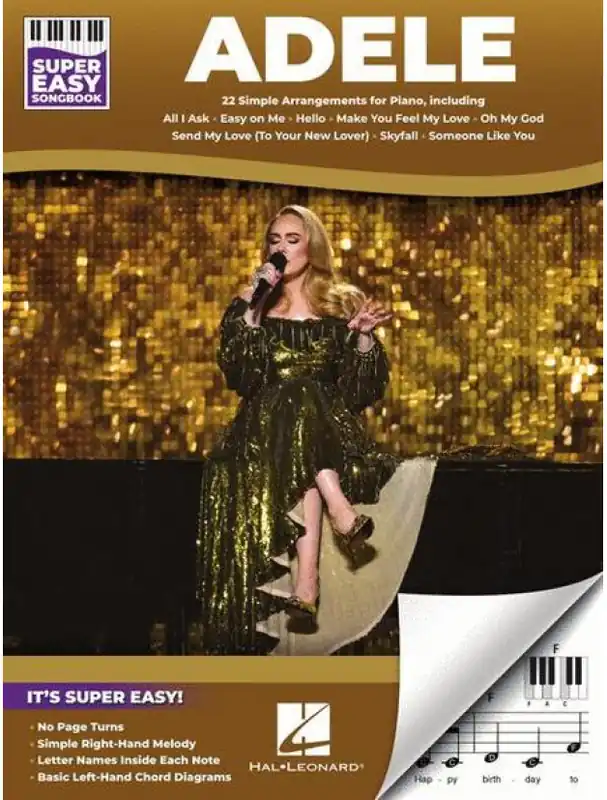 Oblíbený Super Easy Songbook Adele (noty na super snadný klavír)