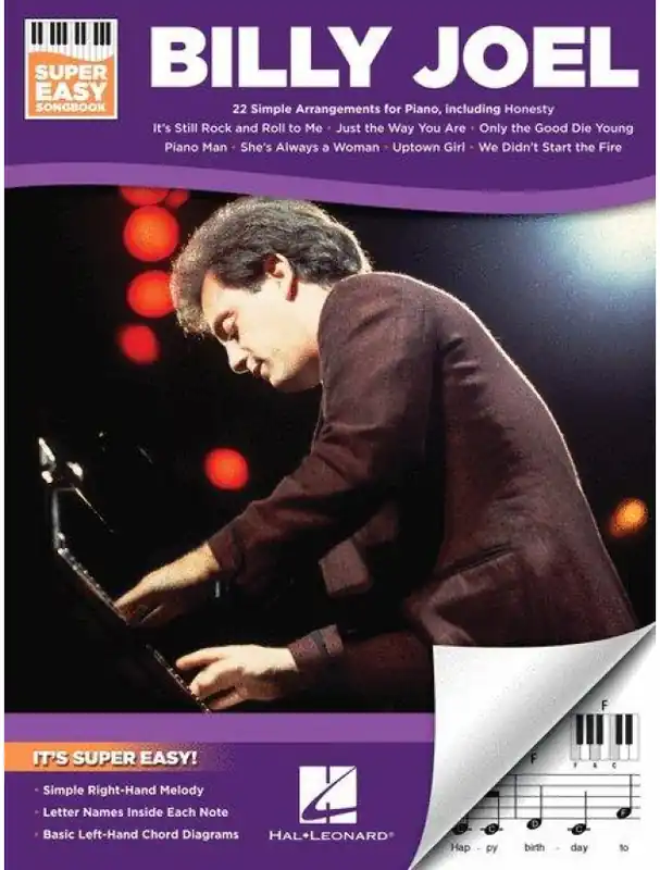 Super Easy Songbook Billy Joel (noty na super snadný klavír) Pouze Dnes