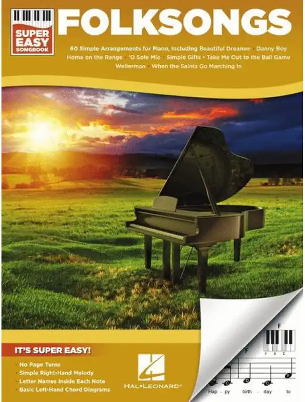 Dokud Zásoby Vydrží Super Easy Songbook Folksongs (noty na super snadný klavír)