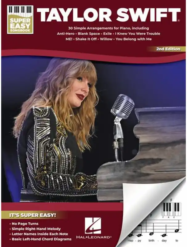 Super Easy Songbook Taylor Swift - 2nd Edition (noty na super snadný klavír) Top Prodej