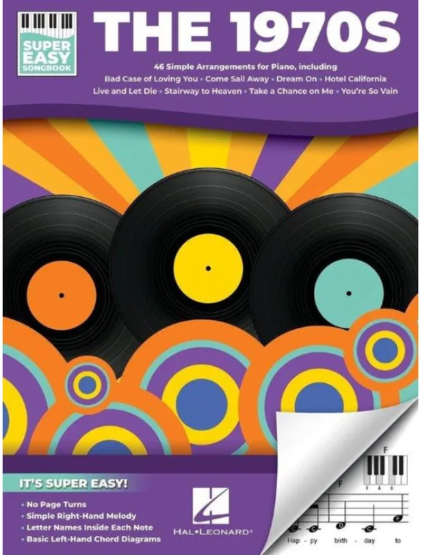 Zlevněný Super Easy Songbook The 1970s (noty na super snadný klavír)