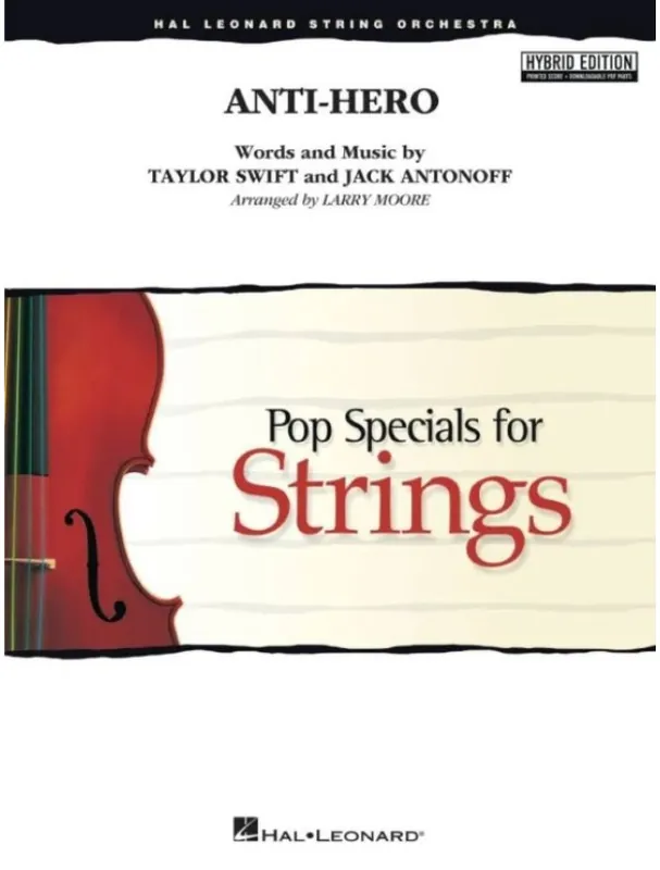 Sleva Taylor Swift Anti-hero - Hybridní vydání (noty pro smyčcový orchestr, party, partitura)