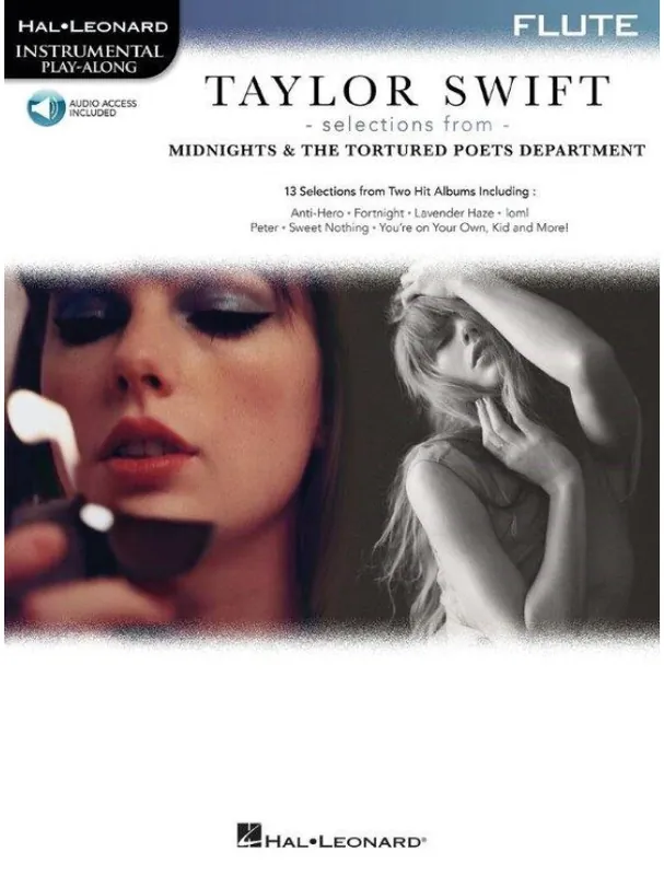 Dokud Zásoby Vydrží Taylor Swift Selections from Midnights & The Tortured Poets Department (noty na příčnou flétnu)(+audio)
