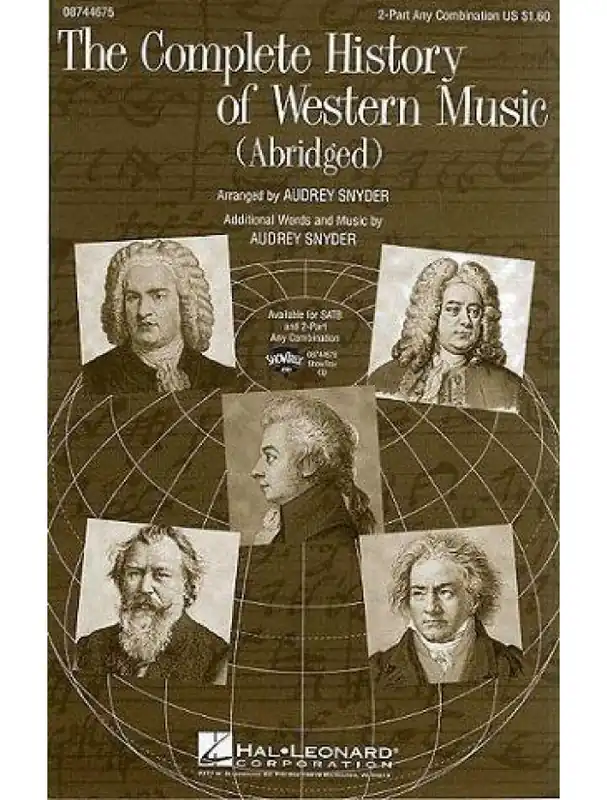 The Complete History Of Western Music (Abridged) - 2-Part (noty pro dvojhlasý sborový zpěv, klavír) - SADA 5 ks Nejprodávanější