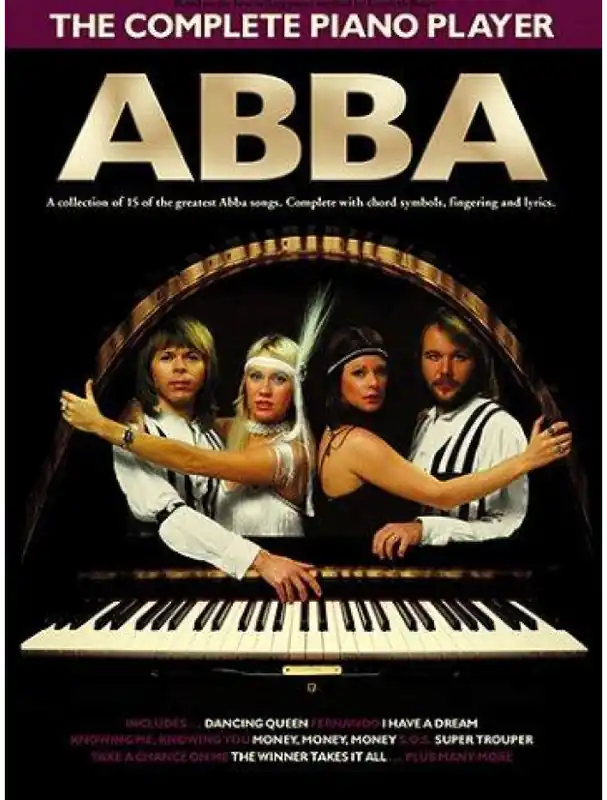 Autentický The Complete Piano Player ABBA (noty na sólo klavír)