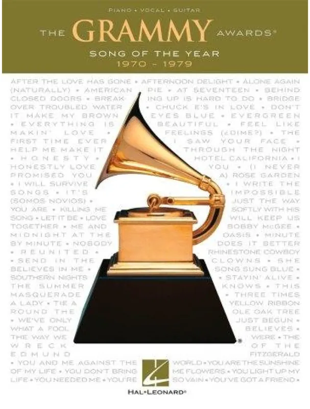 The Grammy Awards Song of the Year 1970-1979 (noty na klavír, zpěv, akordy na kytaru) Koupit Online