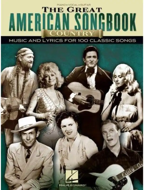 The Great American Songbook Country Music And Lyrics For 100 Classic Songs (noty na klavír, zpěv, akordy na kytaru) Novinka
