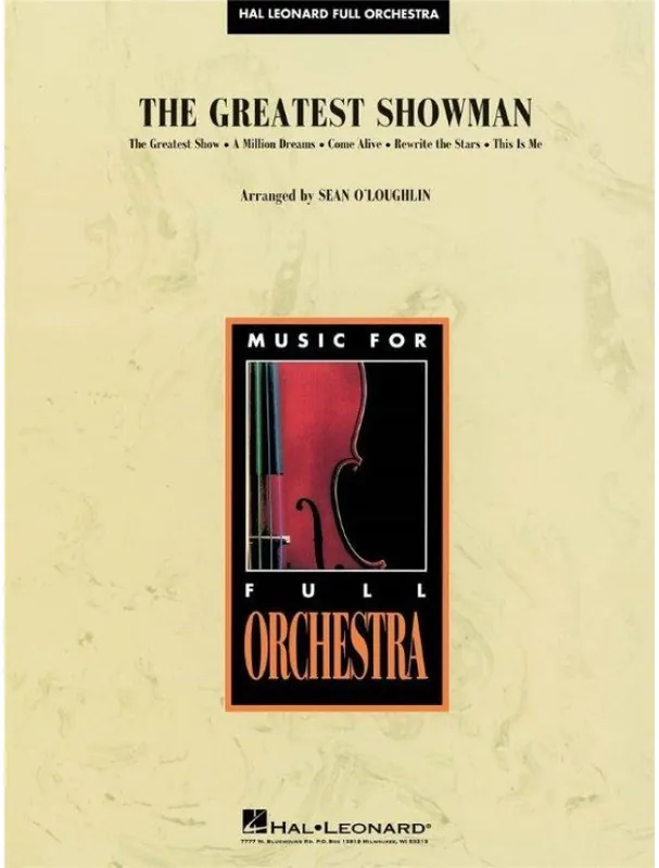The Greatest Showman (noty pro symfonický orchestr, party, partitura) Časově Omezené