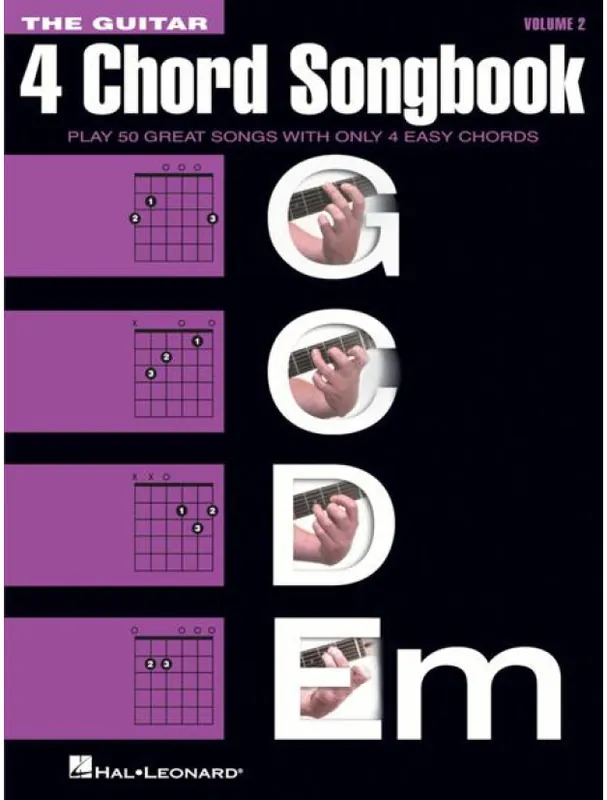 Horká Nabídka The Guitar 4-Chord G-C-D-Em Songbook 2 (noty, melodická linka, akordy)
