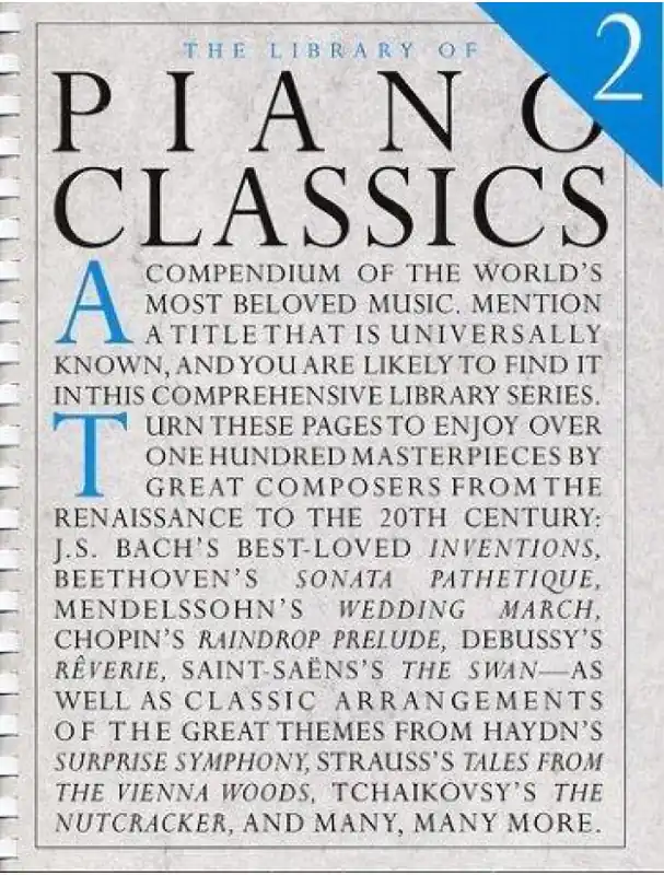 The Library Of Piano Classics Book 2 (noty, sólo klavír) Sezónní Sleva