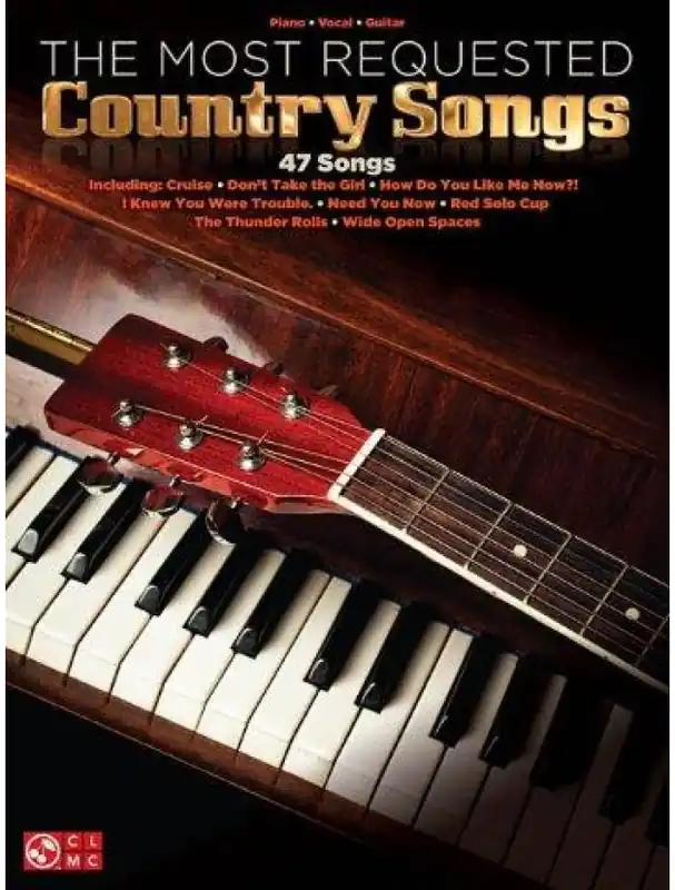 The Most Requested Country Songs (noty na klavír, zpěv, akordy na kytaru) Vysoce Kvalitní