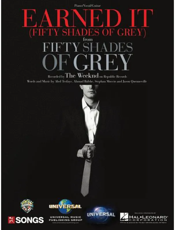 Akce The Weeknd Earned It (Fifty Shades of Grey) (noty na klavír, zpěv, akordy)