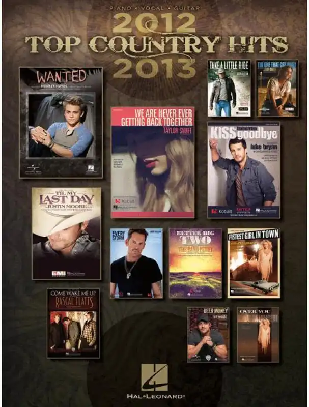 Horká Nabídka Top Country Hits of 2012-2013 (noty na klavír, zpěv, akordy)