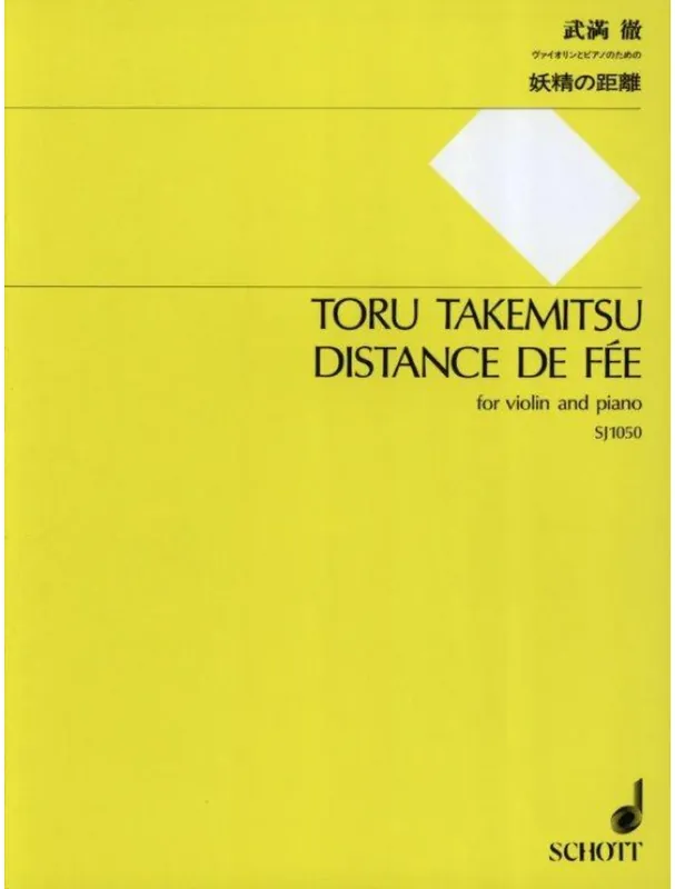 Akční Cena Toru Takemitsu Distance de Fée (noty na housle, klavír)