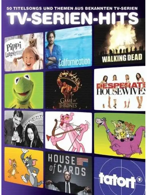 TV-Serien-Hits - 50 Titelsongs Und Themen Aus Bekannten TV-Serien (noty na klavír, zpěv, akordy na kytaru) Nízká Cena