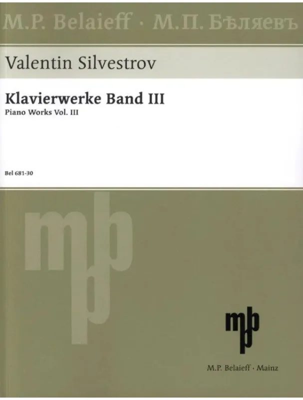 Valentin Silvestrov Piano Works 3 (noty na klavír) Must-Have