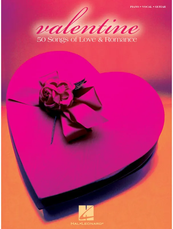 Akce Valentine 50 Songs of Love & Romance (noty na klavír, zpěv, akordy)