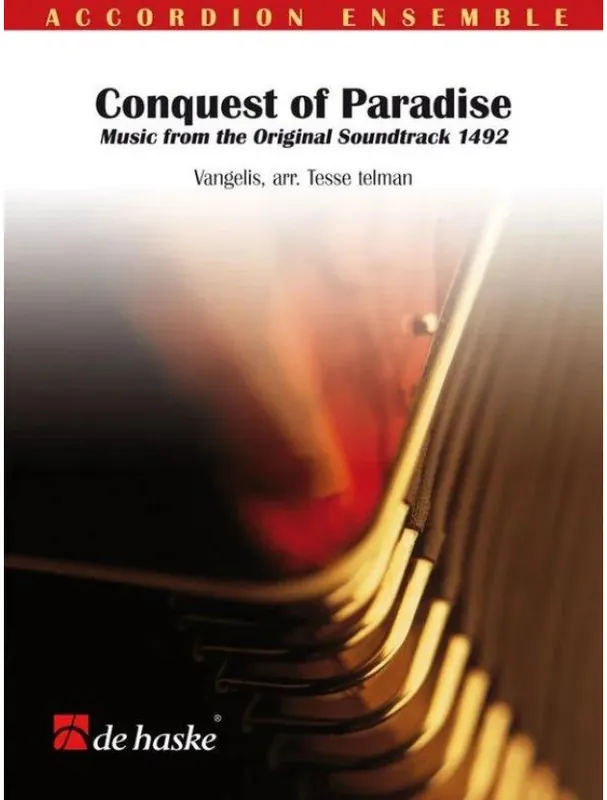 Vangelis Conquest of Paradise (noty pro akordeonový soubor, party, partitura) Vysoce Kvalitní