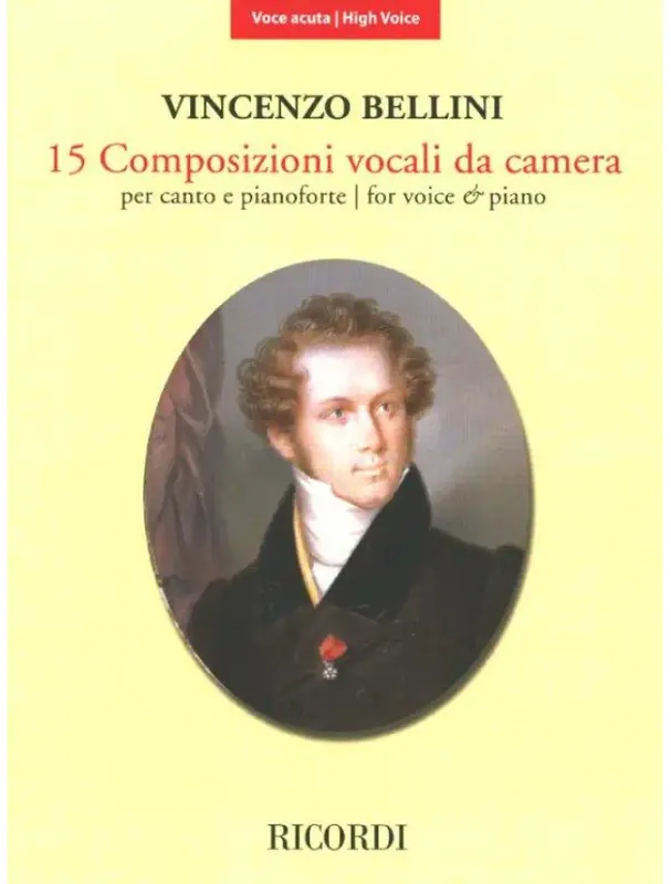 Poslední Šance Vincenzo Bellini 15 Composizioni vocali da camera - Voce acuta (noty na klavír, zpěv)