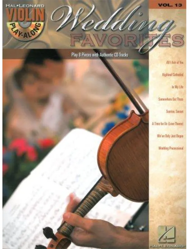 Violin Play-Along 13 Wedding Favourites (noty, housle) (+audio) Pouze Dnes