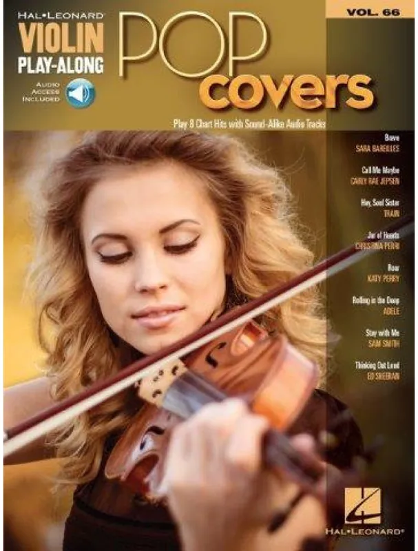 Sezónní Sleva Violin Play-Along 66 Pop Covers (noty na housle) (+audio)