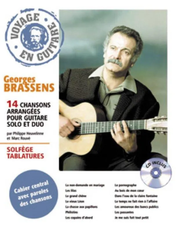 Cenová Bomba Voyage en Guitare Georges Brassens (noty, tabulatury na kytaru)(+audio)