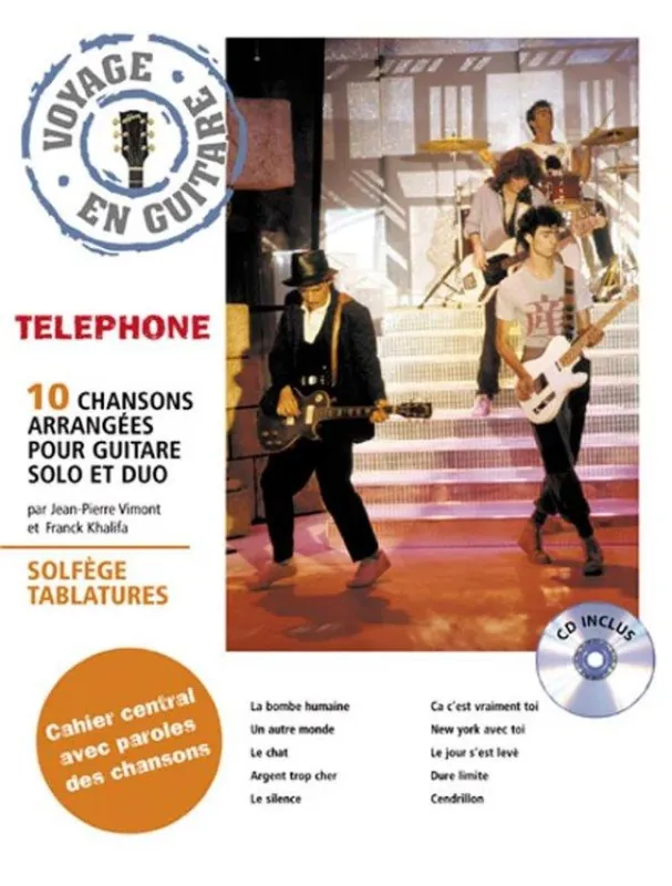 Super Cena Voyage en Guitare Téléphone (noty, tabulatury na kytaru)(+audio)
