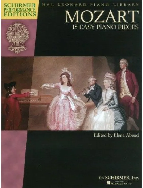 W. A. Mozart 15 Easy Piano Pieces (Schirmer Performance Editions) (noty na sólo klavír) Originální