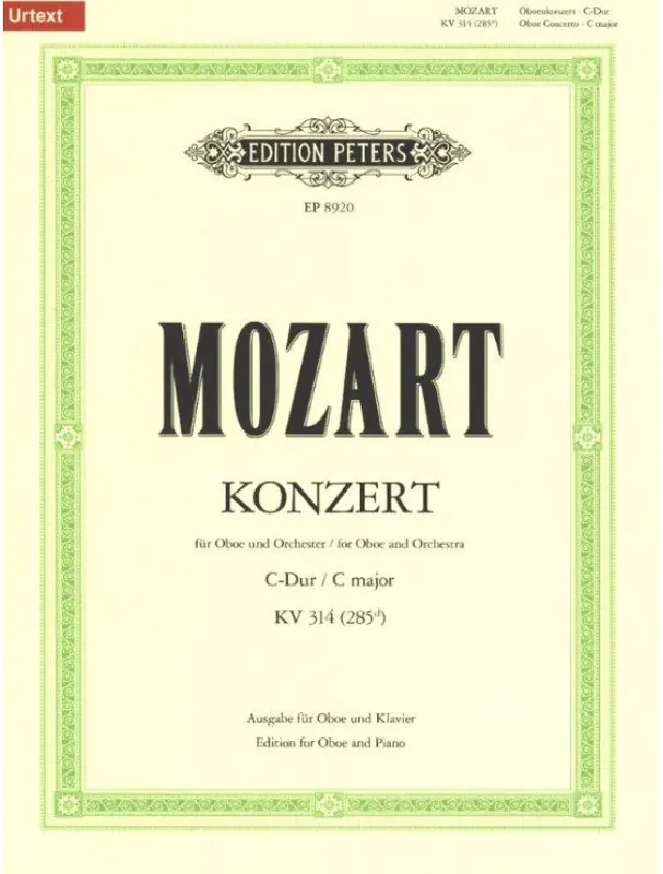 Pouze Dnes W.A Mozart Konzert C-Dur KV 314/285d (noty na hoboj, klavír)
