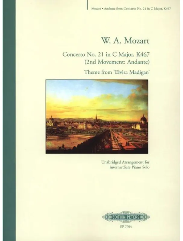 W.A. Mozart Andante from Piano Concerto No. 21 in C K467 Theme from Elvira Madigan (noty na klavír) Cenová Bomba