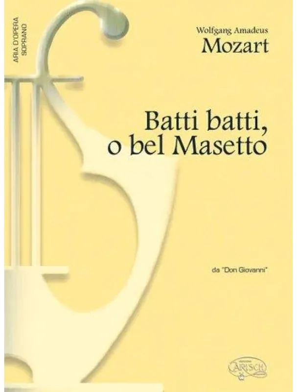 Značkový W.A. Mozart Batti batti, o bel Masetto, da Don Giovanni (noty na klavír, zpěv, soprán)
