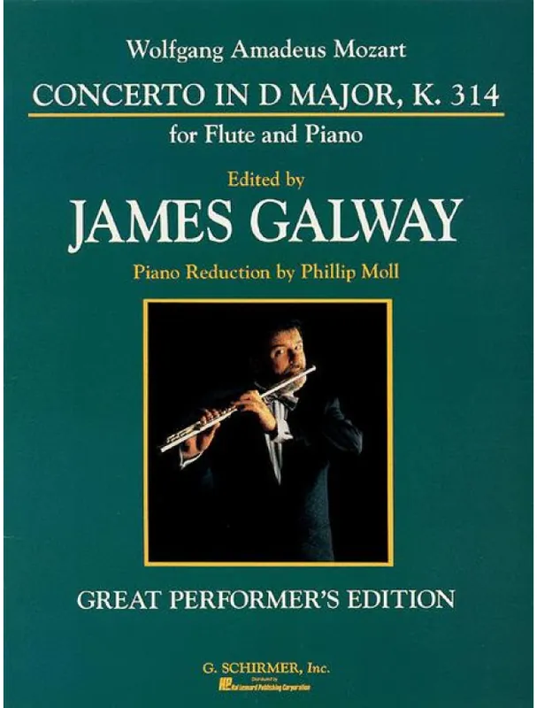 W.A. Mozart Concerto In D Major, K. 314 For Flute And Piano (noty na příčnou flétnu, klavír) Výprodej