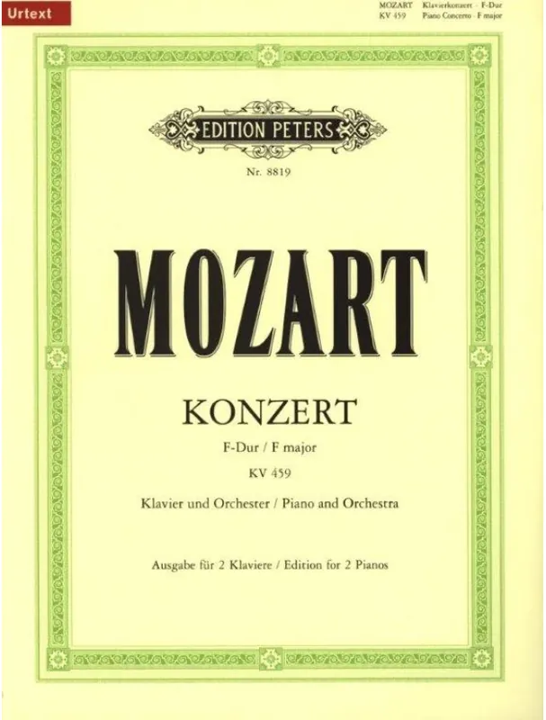 Tovární Cena W.A. Mozart Konzert F-Dur Nr.19 KV459 (noty na čtyřruční klavír)