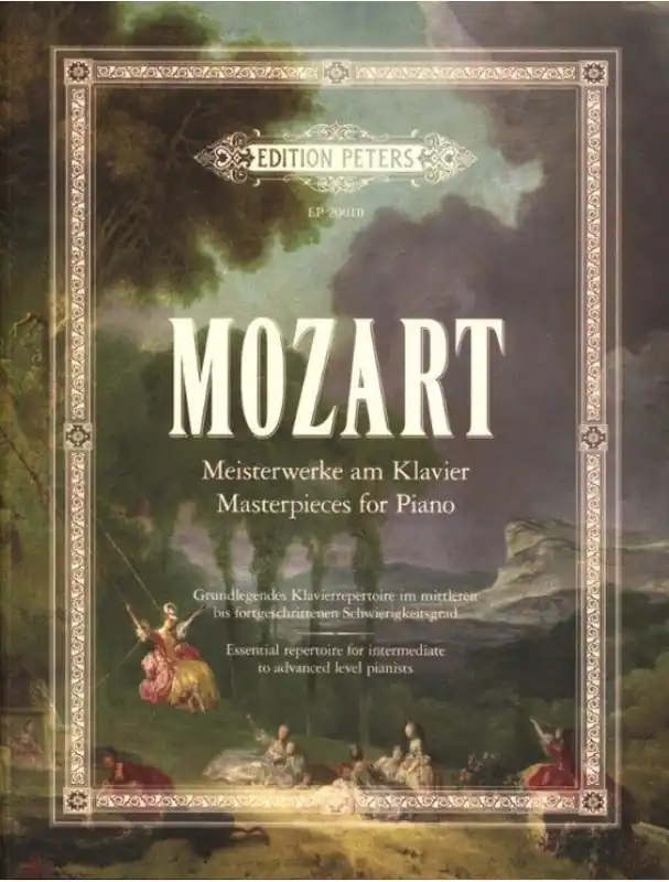 Originální W.A. Mozart Masterpieces for Piano (noty na klavír)