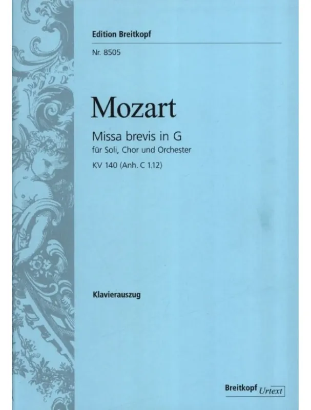 W.A. Mozart Missa Brevis In G K.140 (noty na klavír, zpěv) Akce