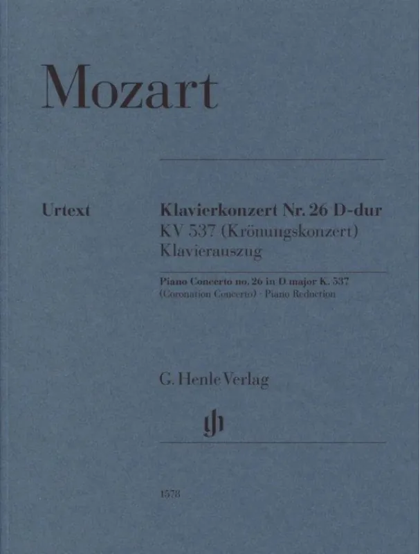 W.A. Mozart Piano Concerto no. 26 in D major K. 537 (noty na čtyřruční klavír) Ihned K Objednání