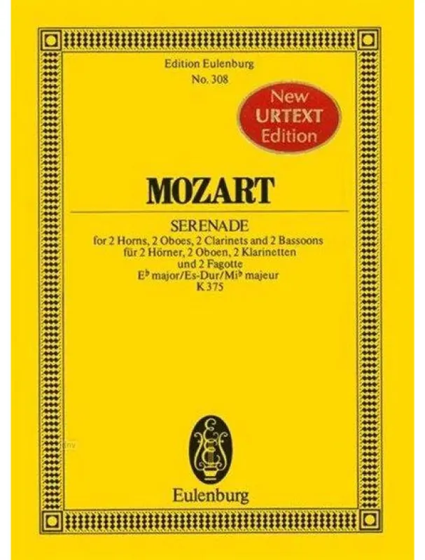 Nejlepší Volba W.A. Mozart Serenade In E b Major K.375 (noty, partitury)