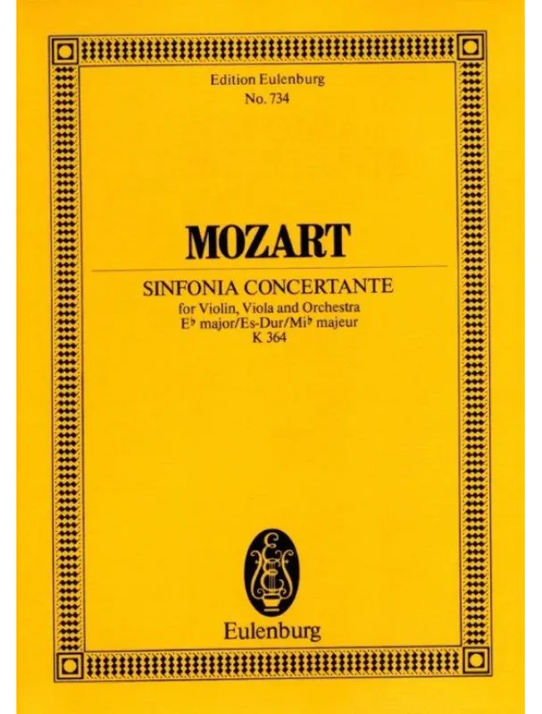 Odeslání Ihned W.A. Mozart Sinfonia Concertante In Eb Major K 364 (noty, partitura)
