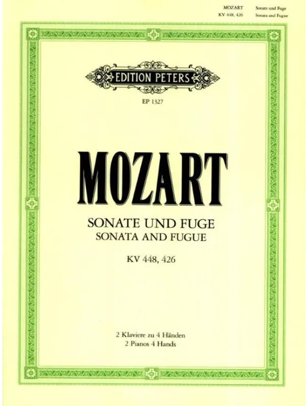 Zlevněný W.A. Mozart Sonata in D K.448/Fugue In C Minor K.426 (noty na čtyřruční klavír)
