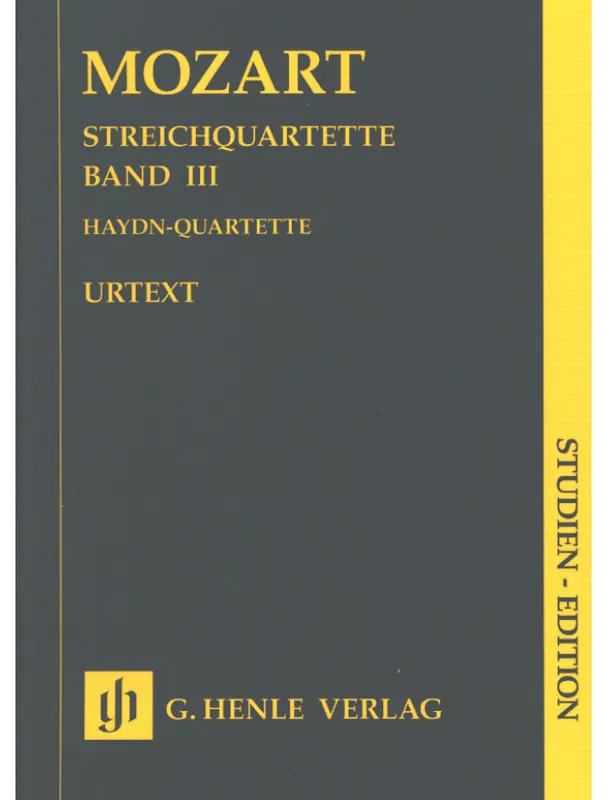 Jen Po Omezenou Doba W.A. Mozart String Quartets Volume III - Study score (noty pro smyčcový kvartet)