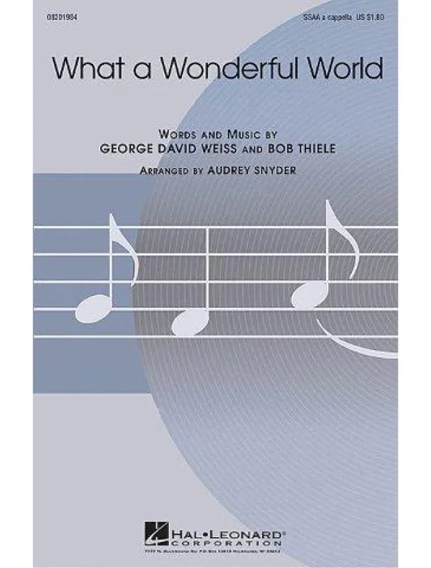 What A Wonderful World (SSAA) (noty pro sborový zpěv) - SADA 5 ks Nejlepší Volba