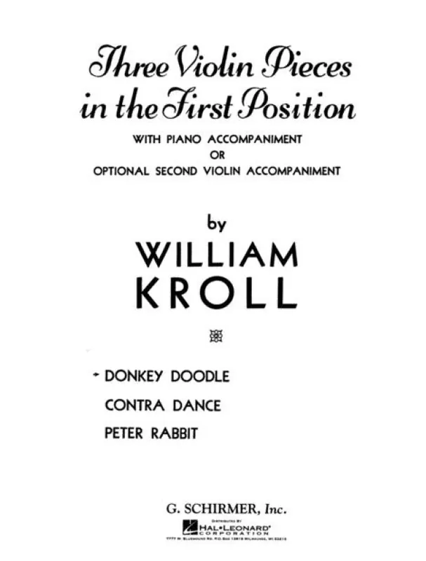 William Kroll Donkey Doodle (noty na housle, klavír) Oblíbený
