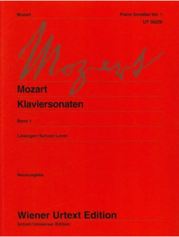 Wolfgang Amadeus Mozart Piano Sonatas 1 (noty na klavír) Nová Kolekce