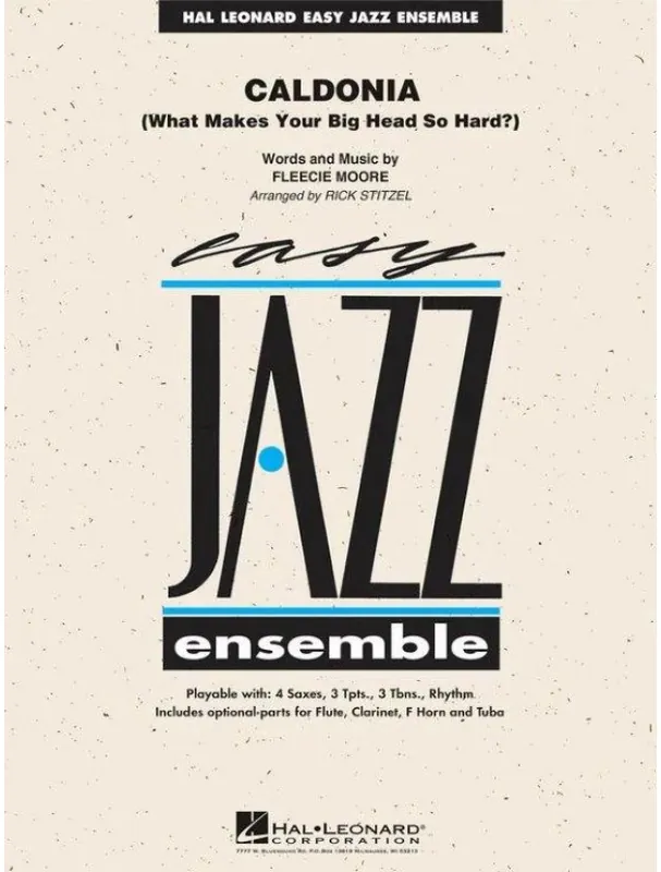Cenová Bomba Woody Herman Caldonia - What Makes Your Big Head So Hard (snadné noty pro jazzový orchestr, party, partitura)