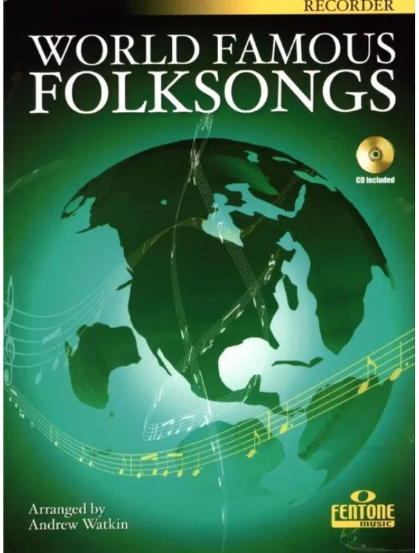 Speciální Cena World Famous Folksongs (noty na zobcovou flétnu)(+audio)