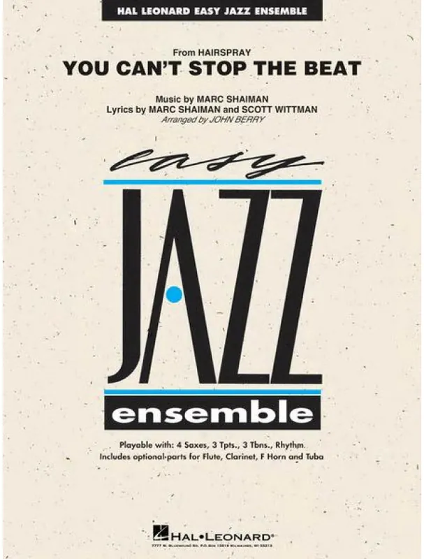 You Can‘t Stop the Beat from Hairspray (snadné noty pro jazzový orchestr, party, partitura) Přímo Od Výrobce