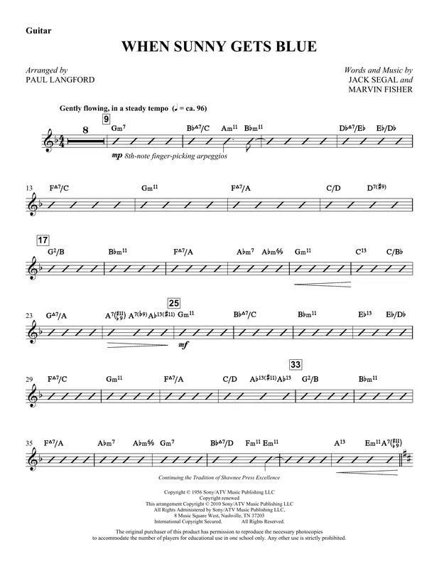 When Sunny Gets Blue - Guitar Vysoce Kvalitní