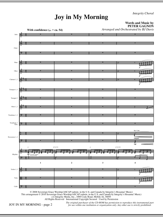 Joy In My Morning - Full Score Vrácení Zdarma