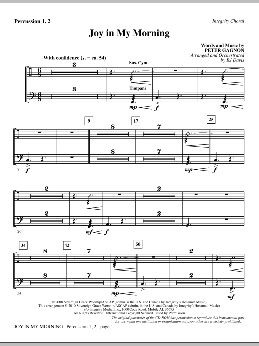 Objednat Nyní Joy In My Morning - Percussion 1 & 2