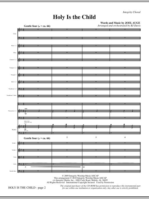 Hit Sezóny Holy Is The Child - Full Score